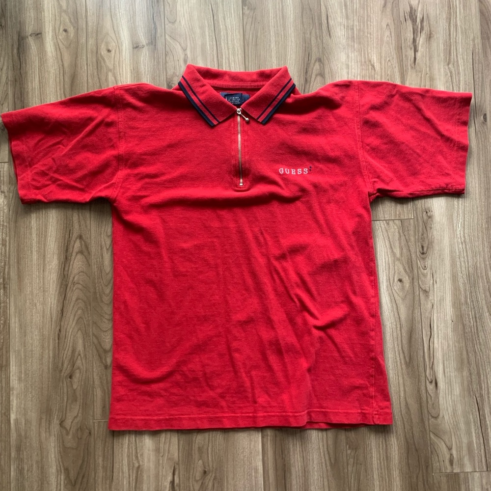 Vintage Guess Quarter Zip Polo